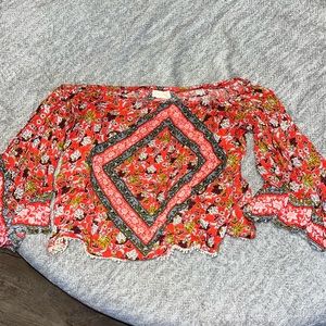 Off-The-Shoulder Long Sleeve Shirt